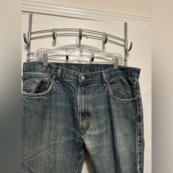 Levis 505 Mens Jeans Size 36 Mid Rise Regular Fit Straight Leg Denim Inseam 32" - Picture 2 of 13